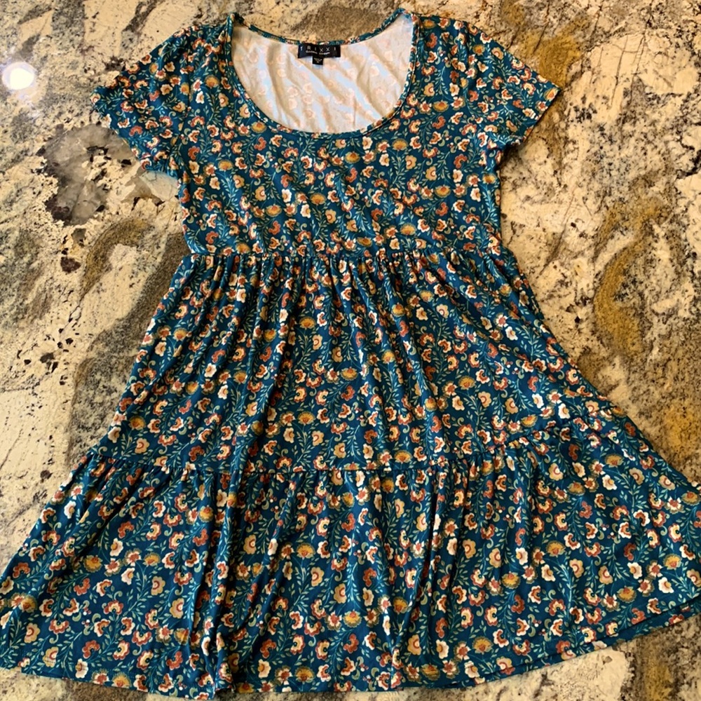 Trixxi Francesca’s Floral Mini Tiered Dress